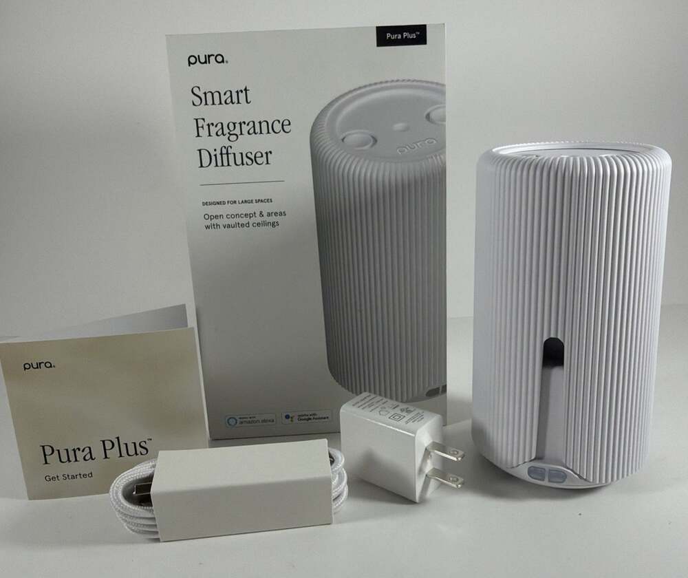 Pura Plus White Wi-Fi Smart Fragrance Home Diffuser & Power Cord Box